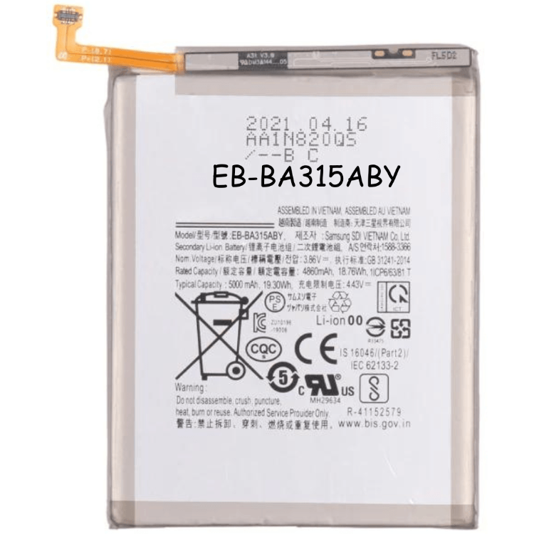 EB-BA315ABY Battery 5000mAh for Samsung Galaxy A22 4G (A225) A31 (A315) A32 4G (A325) - Best Cell Phone Parts Distributor in Canada, Parts Source EB-BA315ABY Battery 5000mAh for Samsung Galaxy A22 4G (A225) A31 (A315) A32 4G (A325) - Best Cell Phone Parts Distributor in Canada, Parts Source
